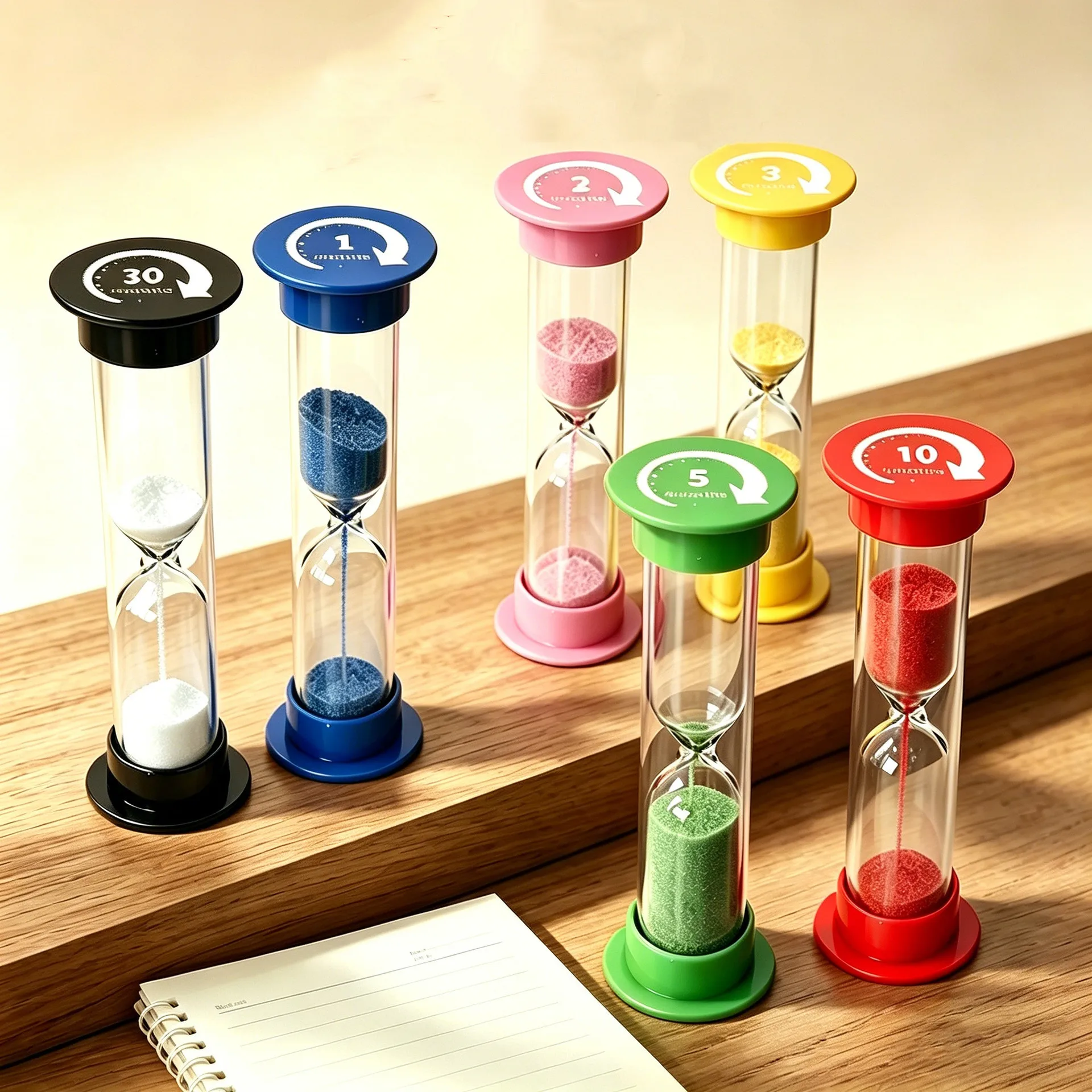 Practical Multiple Durations Sand Timer 1/2/3/5/10 Minutes 30 Second Hourglass Timer Plastic Anti-fall Plastic Hourglass Toy