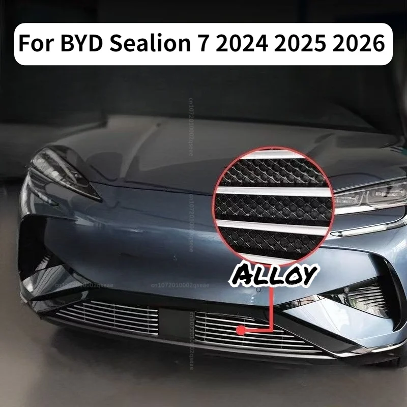 Für BYD Sealion 7 2024 2025 2026 Legierungs-Insektenschutzgitter Frontgrill Kühlergrill Insektenschutznetz Anti-Staub Blätter Schmutz Außenzubehör – Detail 1