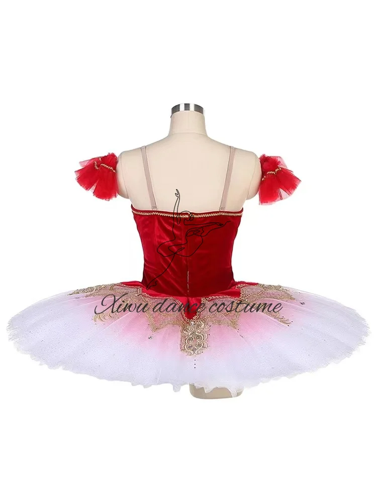 Tutú de ballet clásico personalizado profesional de alta gama, Falda corta, falda de placa, vestido de competición de rendimient