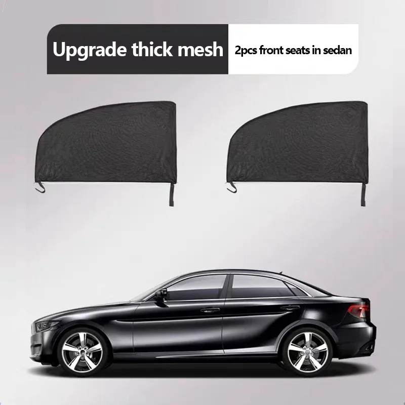 2PCS Universal Car Car Sunshade Covers Shade Curtain Rear Window Cover UV Protection Mosquito Control and Insect Prevention