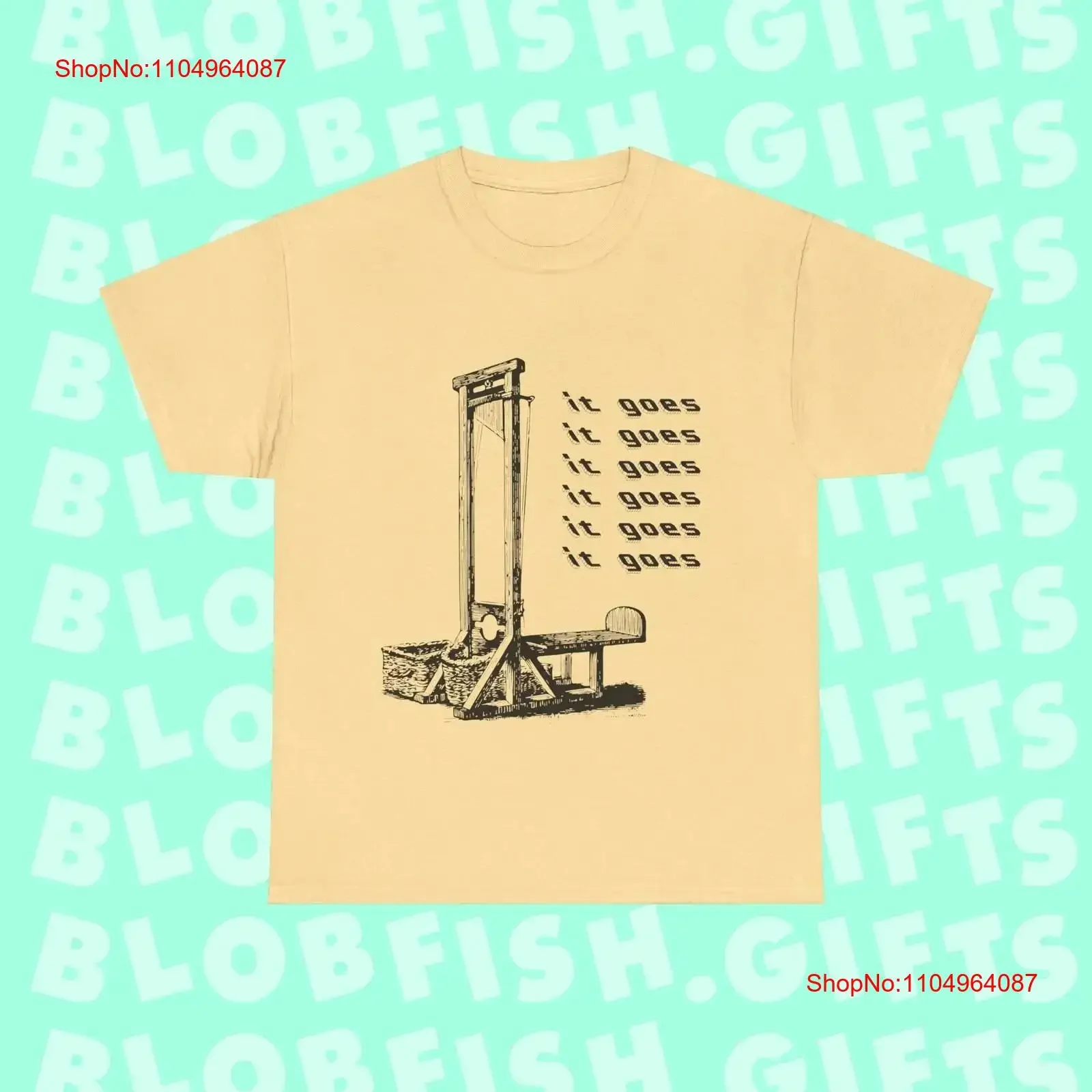 

it goes guillotine shirt vintage Washed Casual homme Slightly Stylish streetwear fashion Stretched graphic Soft Unisex