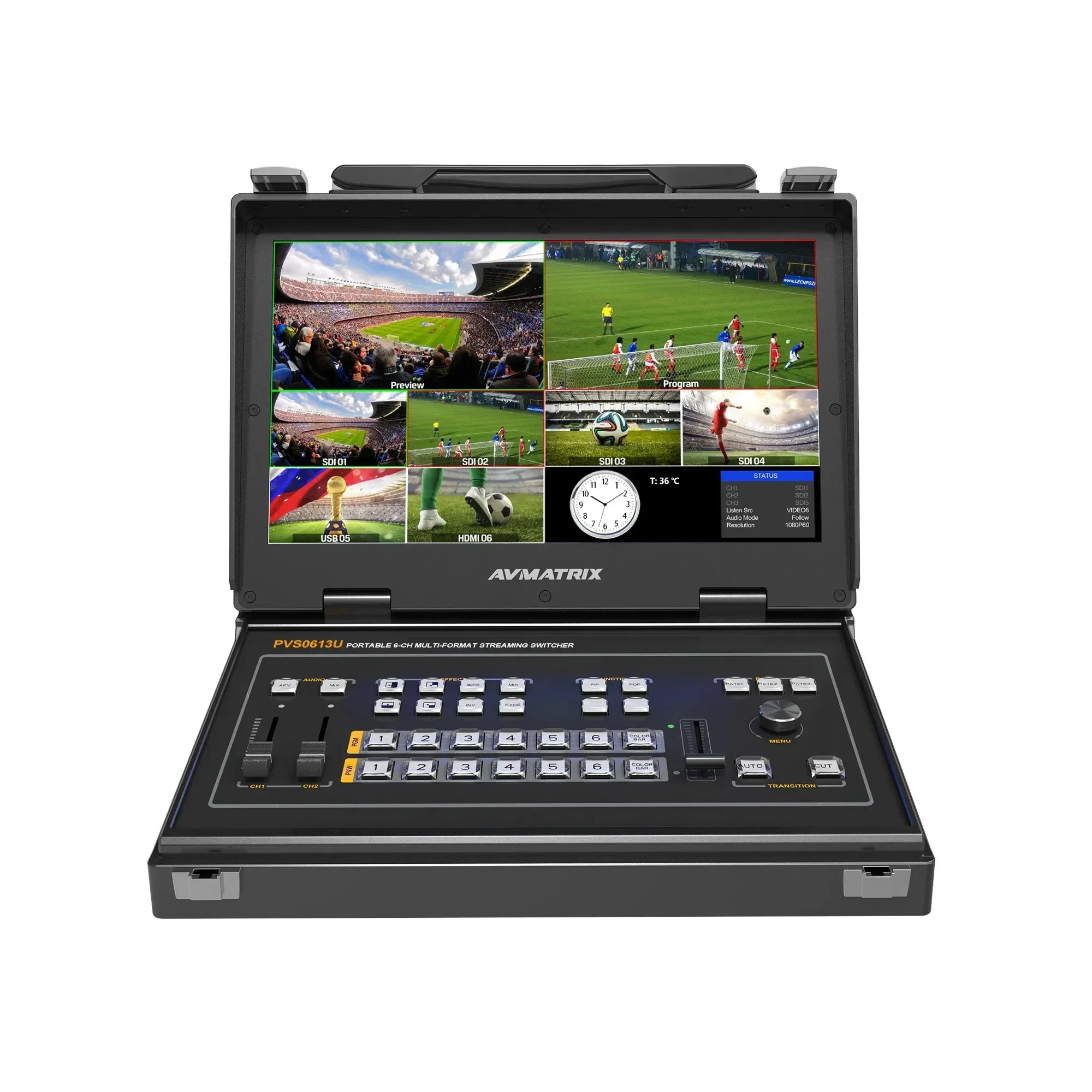 Avmatrix 6 Channel Video Switcher PVS0615 PVS0615U PVS0613 PVS0613U PVS0403U SDI HDMI for Streaming TV Broadcast vs Devicewell