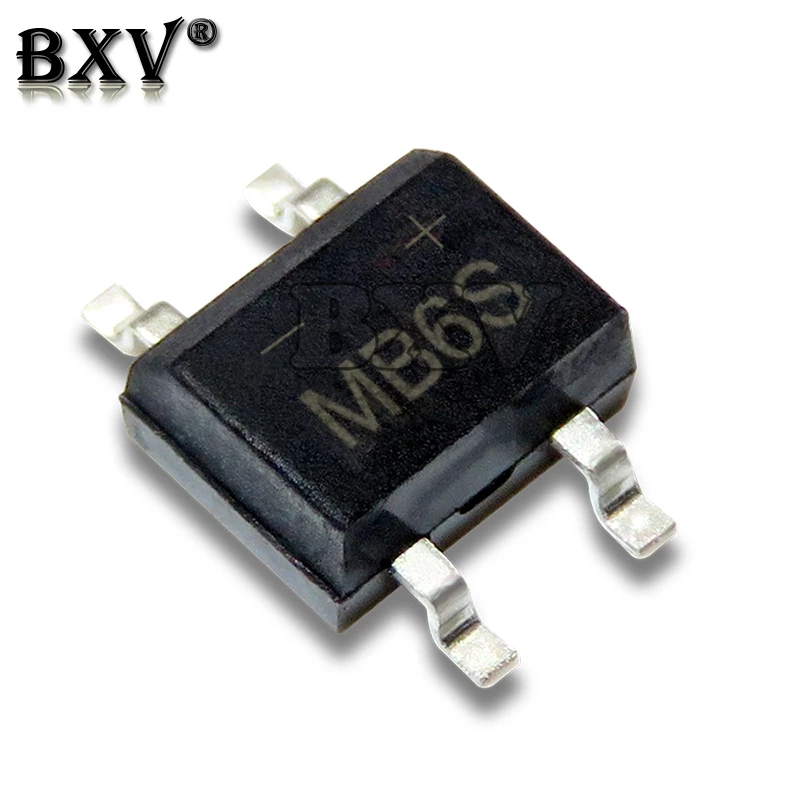 20PCS MB6S SOP-4 0.5A 600V Single Phases Diode Rectifier Bridge SOP