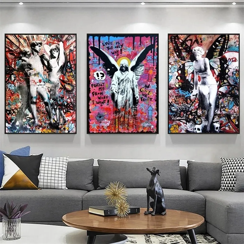 Sculptuur David Graffiti Abstract Canvas Schilderij Afdrukken Posters En Prints Woonkamer Huis Wanddecoratie Kunst