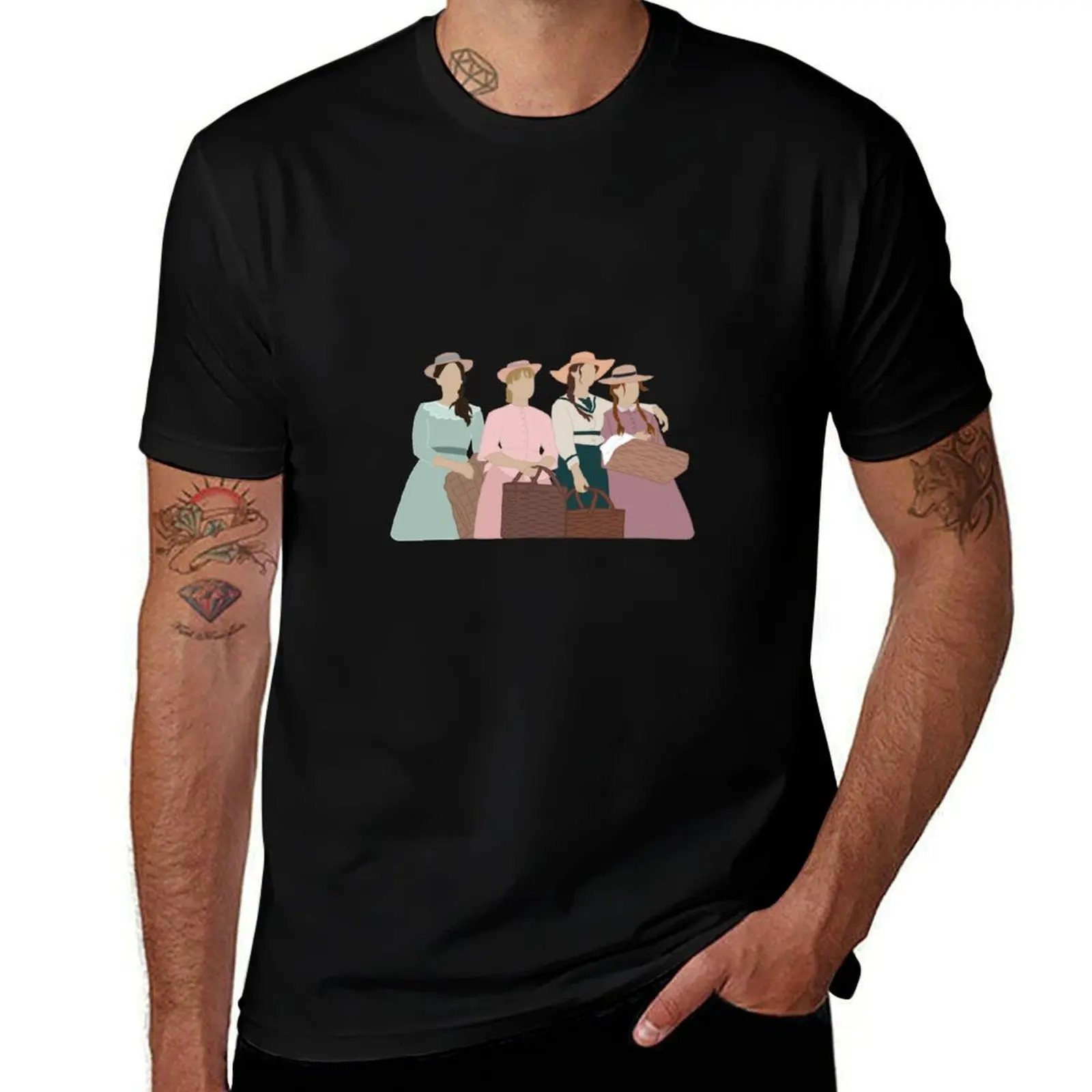 

Little Women Meg Jo Beth Amy T-Shirt Simple Casual Short Sleeve Cotton T-Shirt