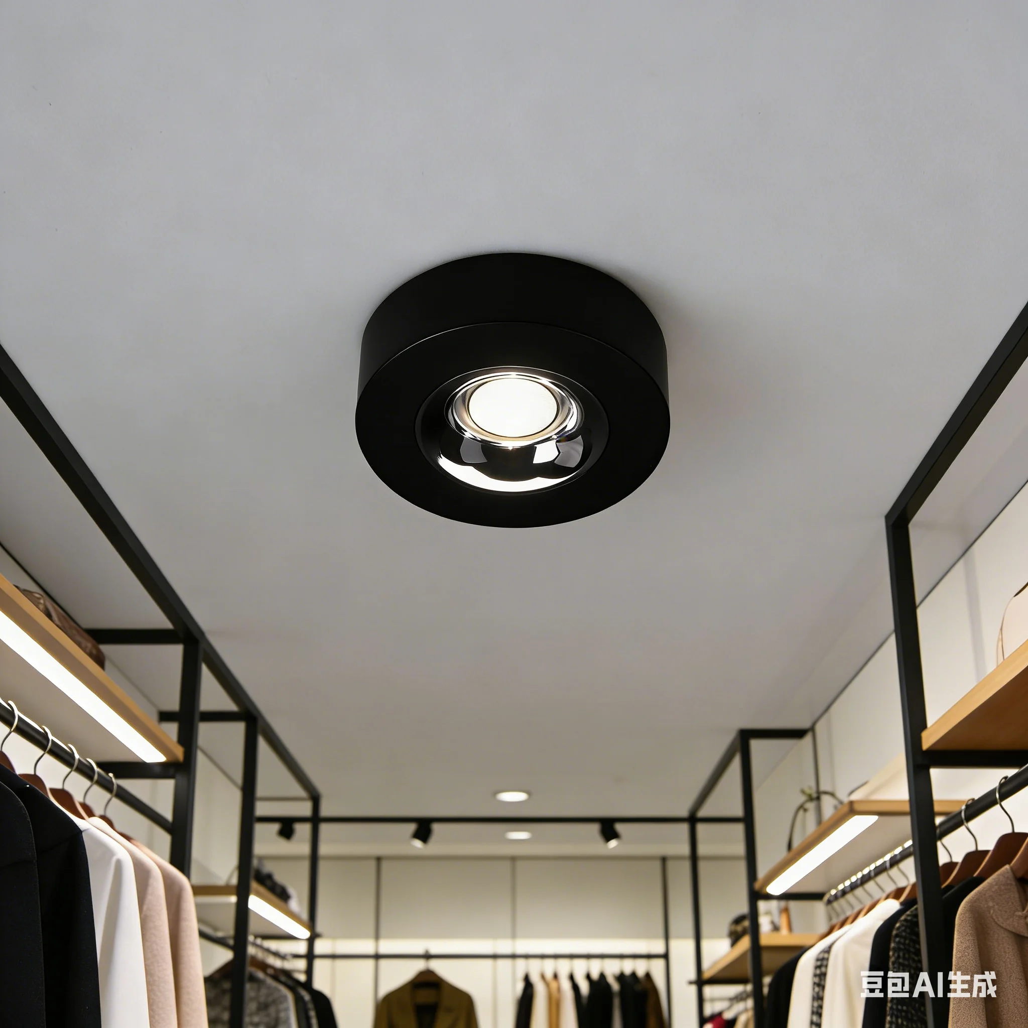 Surface Mounted LED Downlight White Round Ceiling with Chrome Reflector Anti-glare Light for Corridor Shop Home