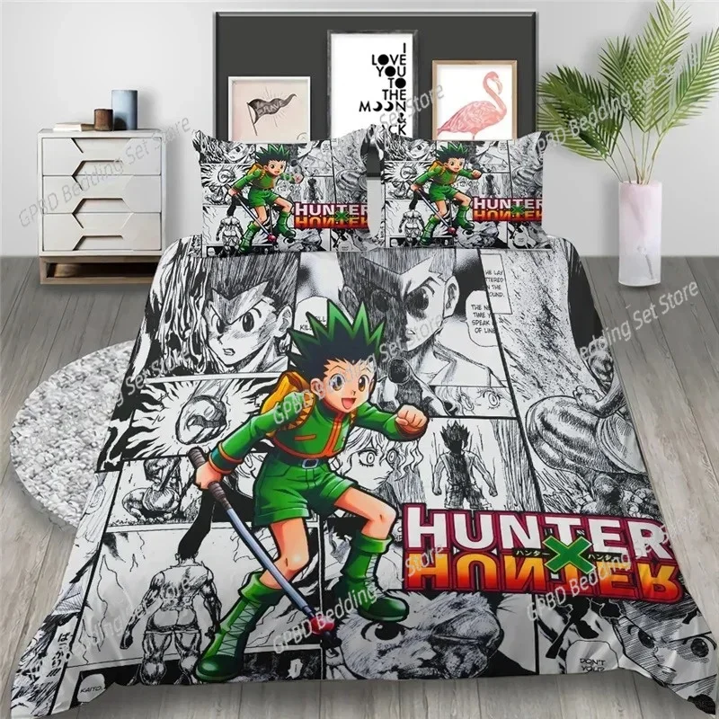 Anime HUNTER HUNTER  Bedding Set Duvet Cover Bedroom Comforter Covers Single Twin King Size Quilt Cover Home Textile
