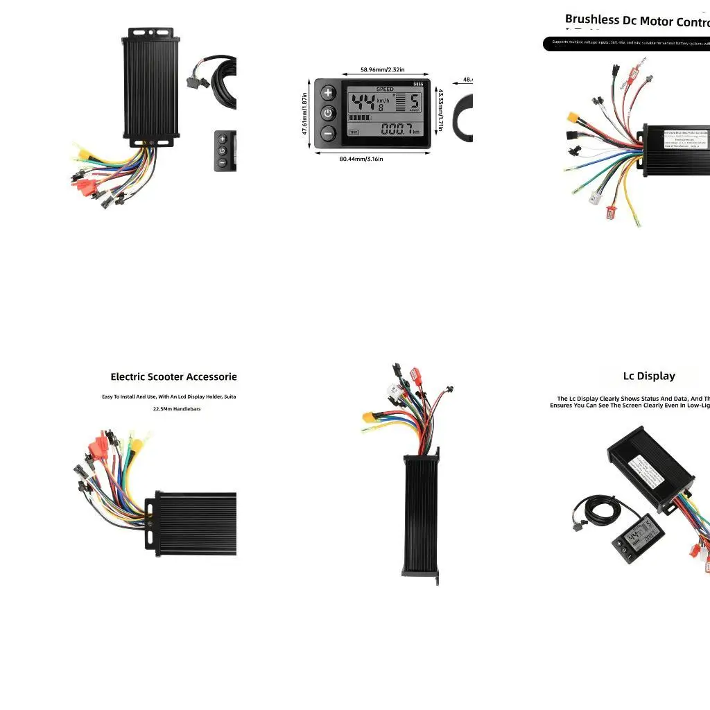 

Sine Waves Brushless Motor Controller With LCD Screen 750-1500W Electric Bike Controller Brushless Controller Enduring D2RD