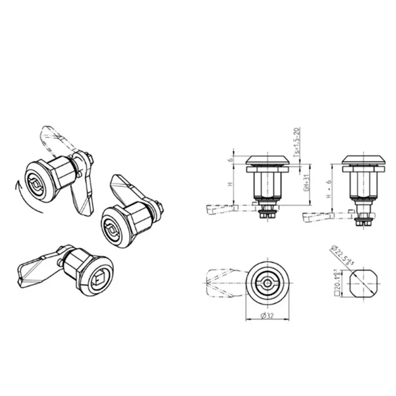 [HOT!A34R】 Electrical Panel Box Compression Door Lock, Compression Latch Lock, Industrial Cabinet