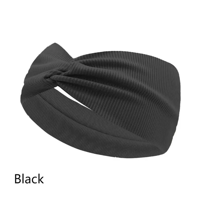 Seidiges Twist-Stirnband aus Stoff mit Gewinde, Yoga, Workout, Laufen, Sport, elastische Haarbänder für Damen, Turban-Haarband für Mädchen – Detail 7