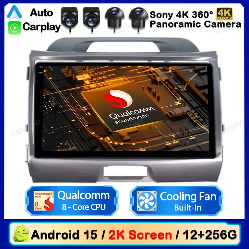 

Android 15 Car Radio For Kia Sportage 3 SL 2010 - 2016 Wireless CarPlay Android Auto Multimedia Video Player Head Unit 4G WIFI