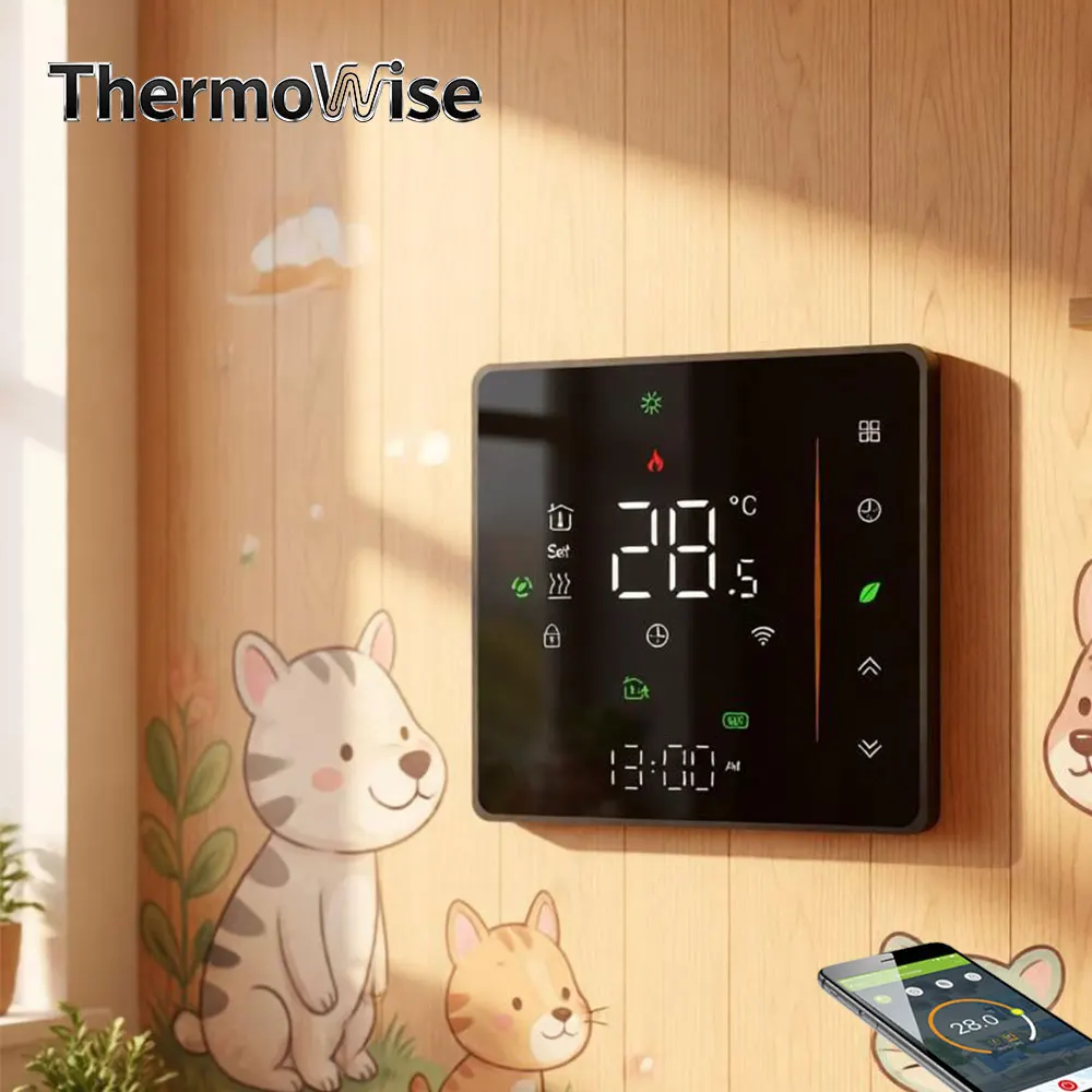Modbus&RS485 Floor Radiant Heat Thermostat for Smart WIFI ZIGBEE Optional Electric Heater (GA) Bolier (GC) Electric Heating (GB)