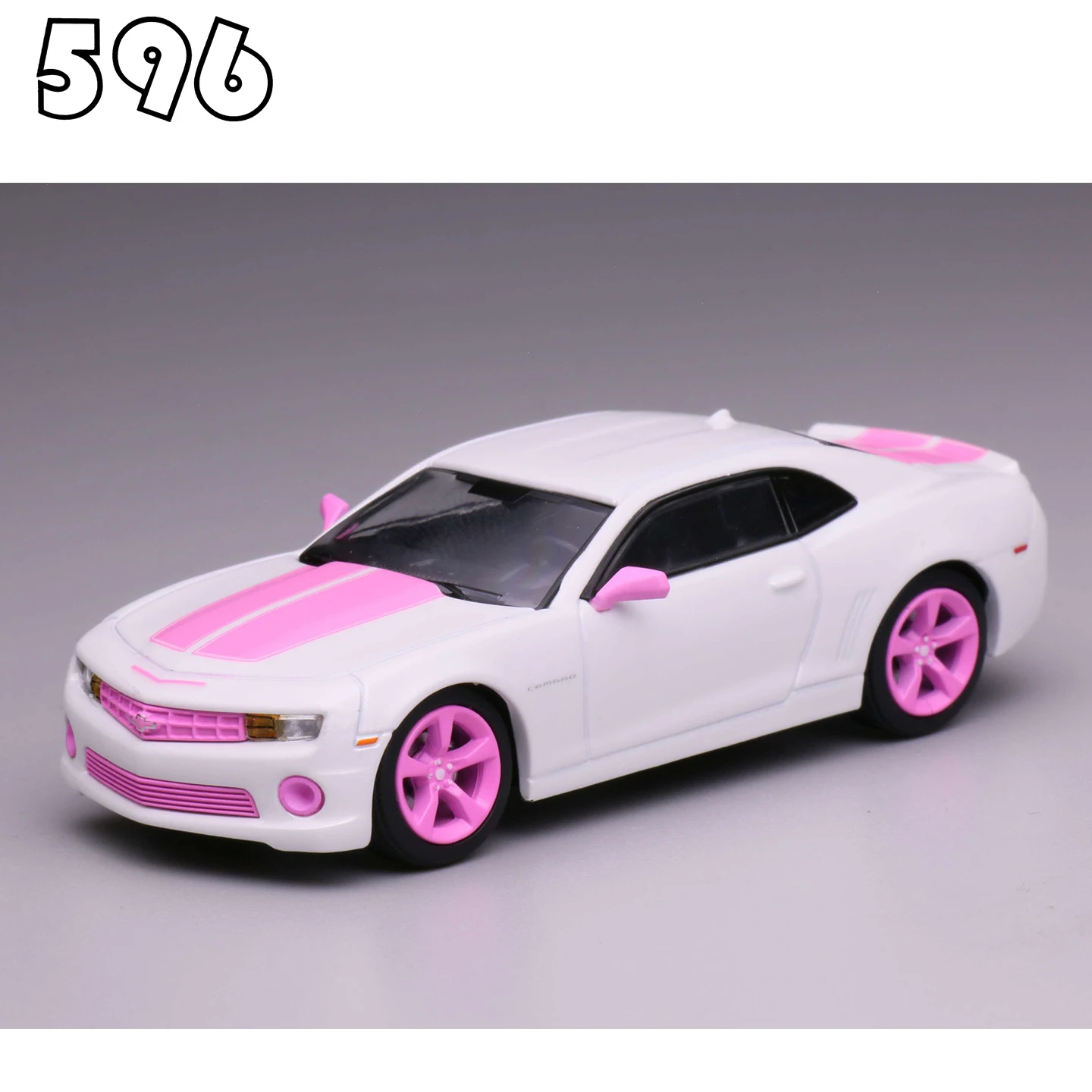 596 1/64 Chevrolet Camaro in Pink, Modellauto aus Metallguss, Spielzeug für Kinder und Jungen