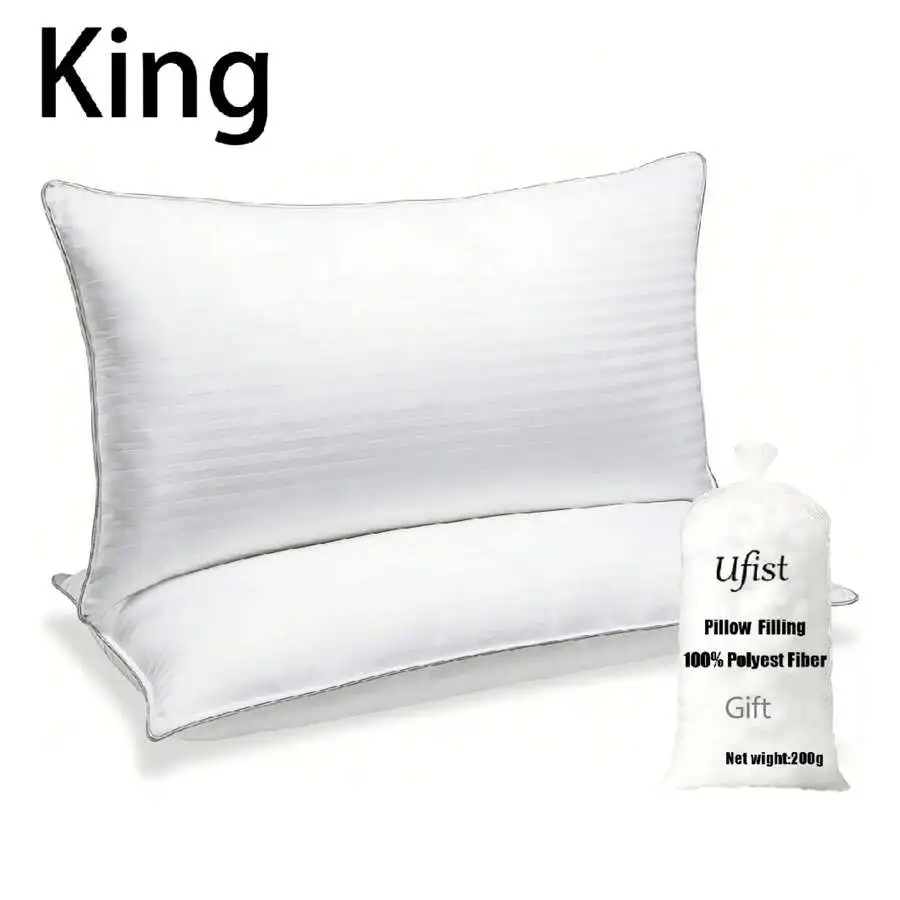 2/4 Pack Luxury 5-Star Hotel Quality Pillows, Ultra Soft For Side, Back & Stomach Sleepers, Machine Washable, Suitable For Home