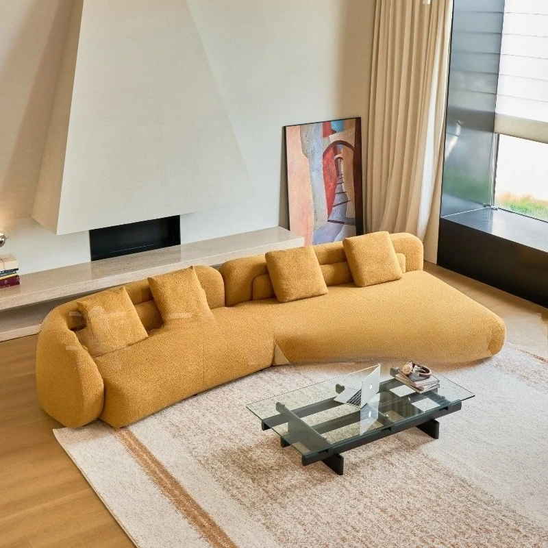 Sofa antique ginger module combination teddy velvet sofa