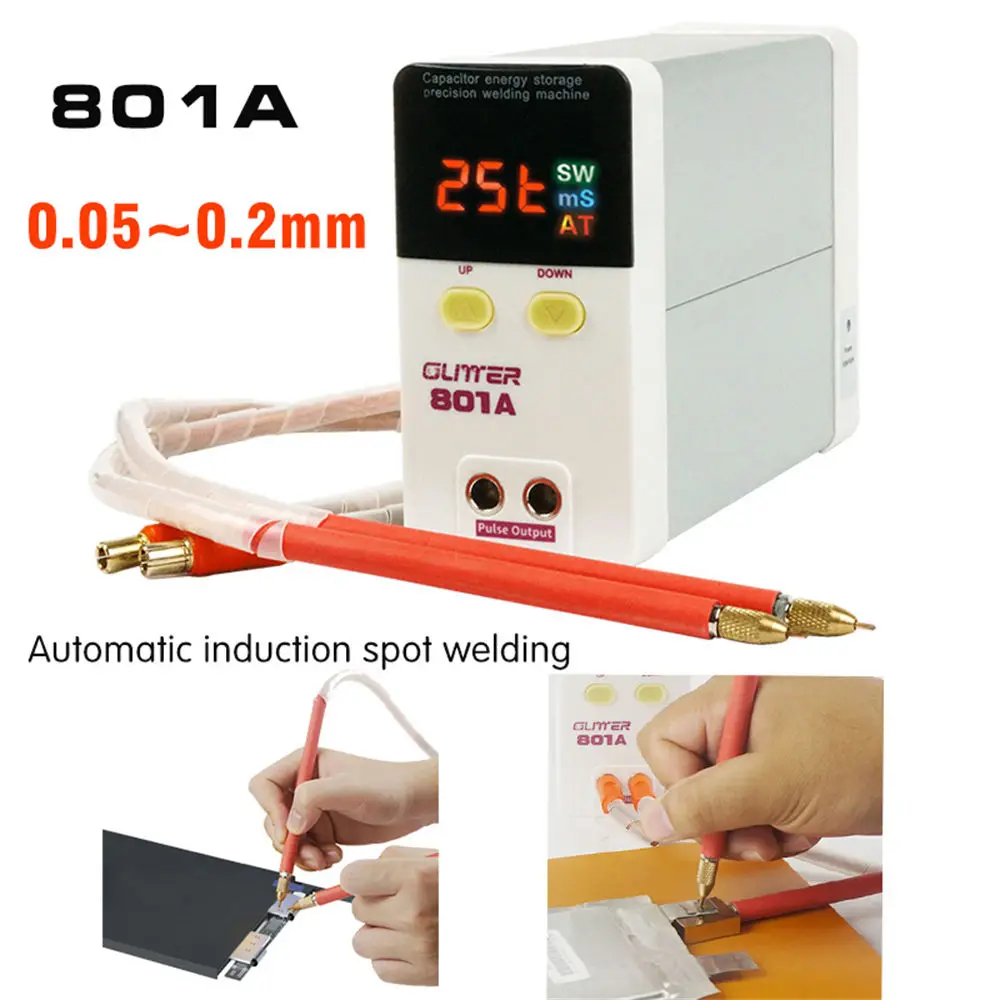 GLITTER 801A Battery Spot Welder Nickel Strip DIY18650 Lithium Battery Welder Stainless Steel. Iron. Nickel.spot Metal Welding