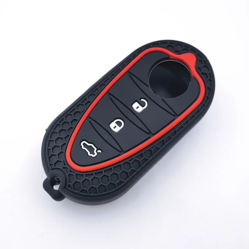 2025 High Quality Silicone Car Key Cover Skin Case for Alfa Romeo Mito Giulietta 159 GTA 3 Buttons Remote Protect Shell
