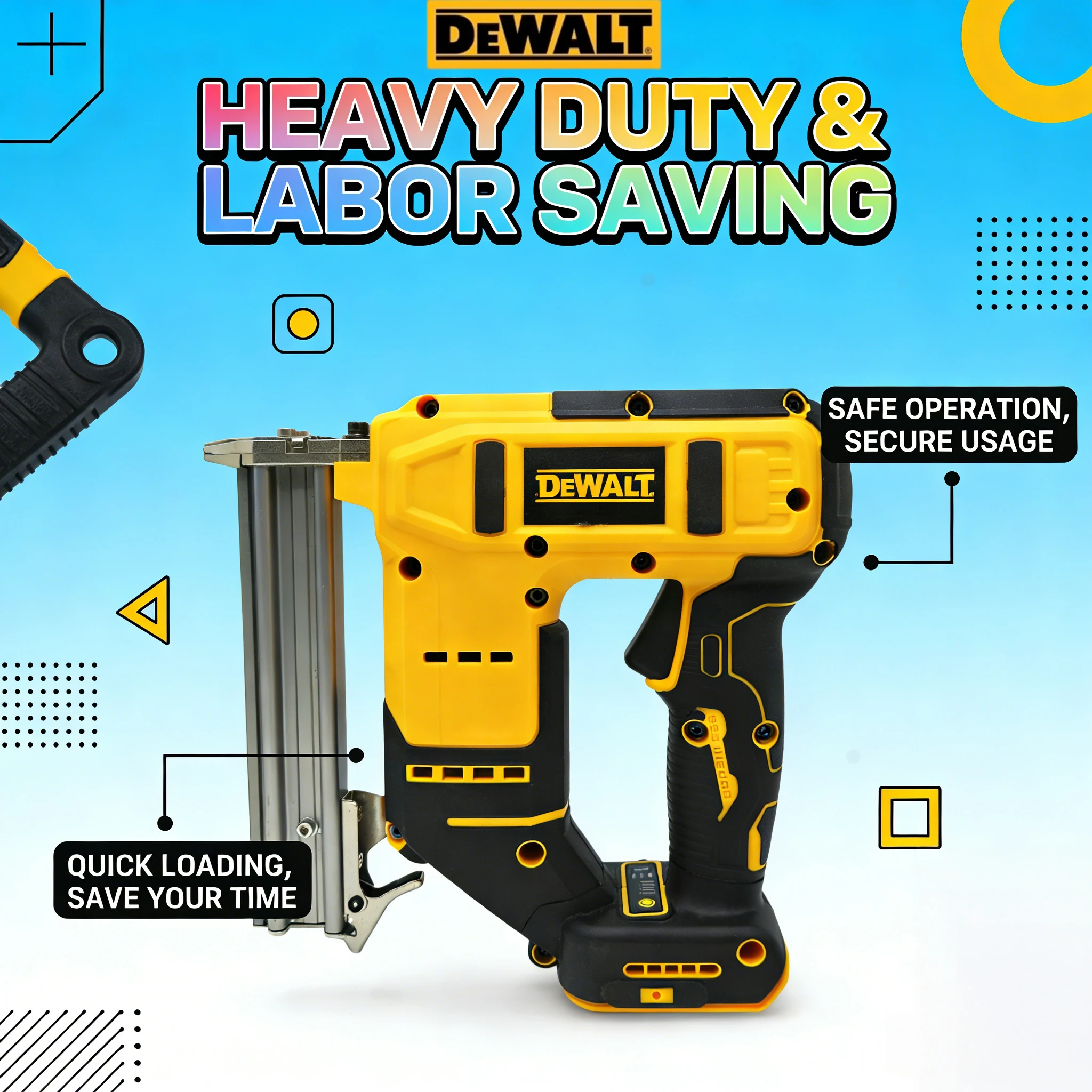 DEWALT Handheld 18 Gauge Finis - Woodworking Nail Gun recension och pris