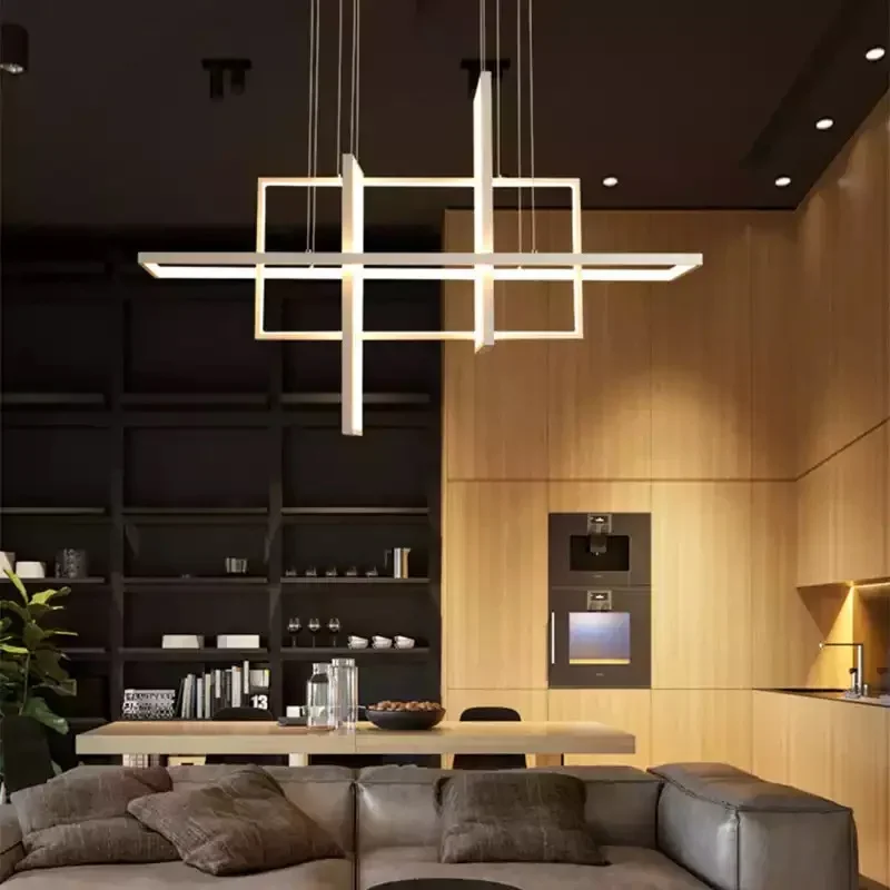 Modern Creative Art Geometric Pendant Lights Chandelier For Living Room Bedroom Restaurant Kitchen Lamp Luminaire Lustre Fixture