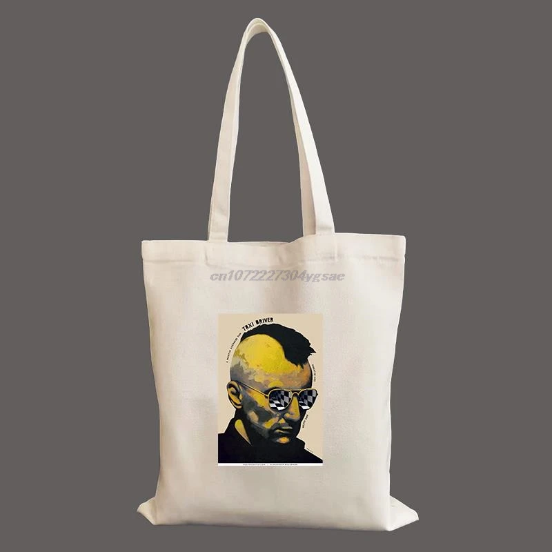 

Taxi Driver Travis Bickle Cult Movie Kultfilm Retro Vintage De Niro 70s Harajuku Graphic Shopping Bags Shoulder Bag Canvas Bag