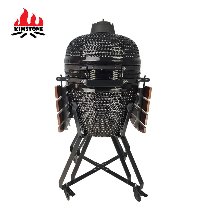 KIMSTONE 21 Inch Charcoal Grill Barbecue Pizza Oven Outdoor Kitchen Bbq Grills Classic Outdoor Kitchen