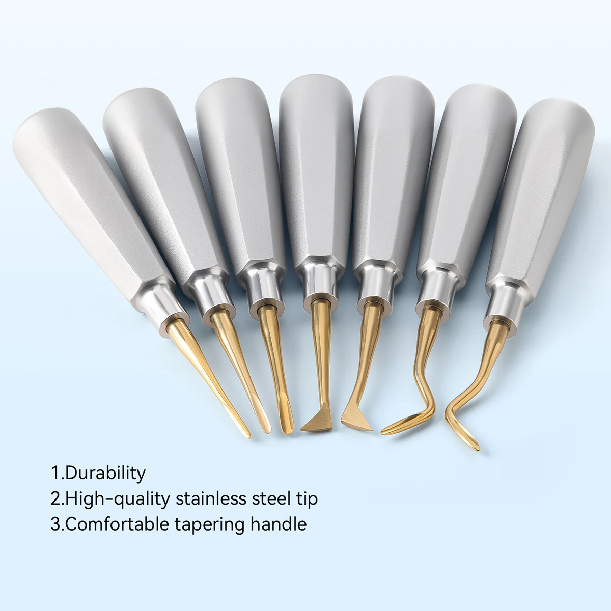 1Pc AZDENT Dental Aufzug Edelstahl Zahnarzt Chirurgische Instrument Zahn Extraktion Gerade Dreieckige Zähne Aufzug – Detail 5