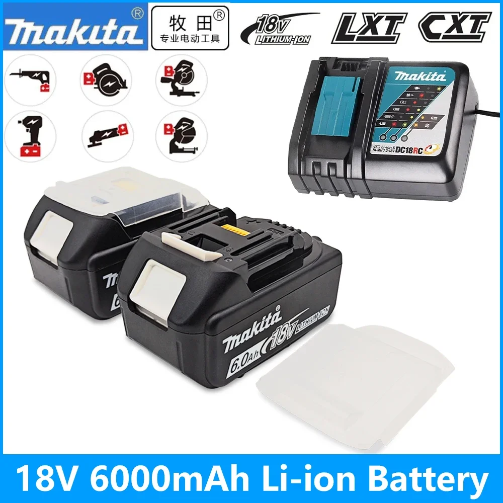 

100% Original Makita Rechargeable Battery, Replaceable LED Lithium-ion, 6.0Ah 18V BL1860B BL1860 BL1850 BL1830 BL1815