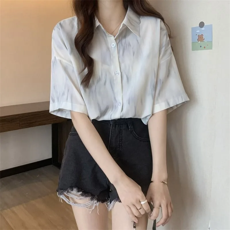 

XEJ Chiffon Blouse for Women Korean Style Women Clothing Streetwear Women's Summer Tops 2024 Female Shirt Silk Blouse Women