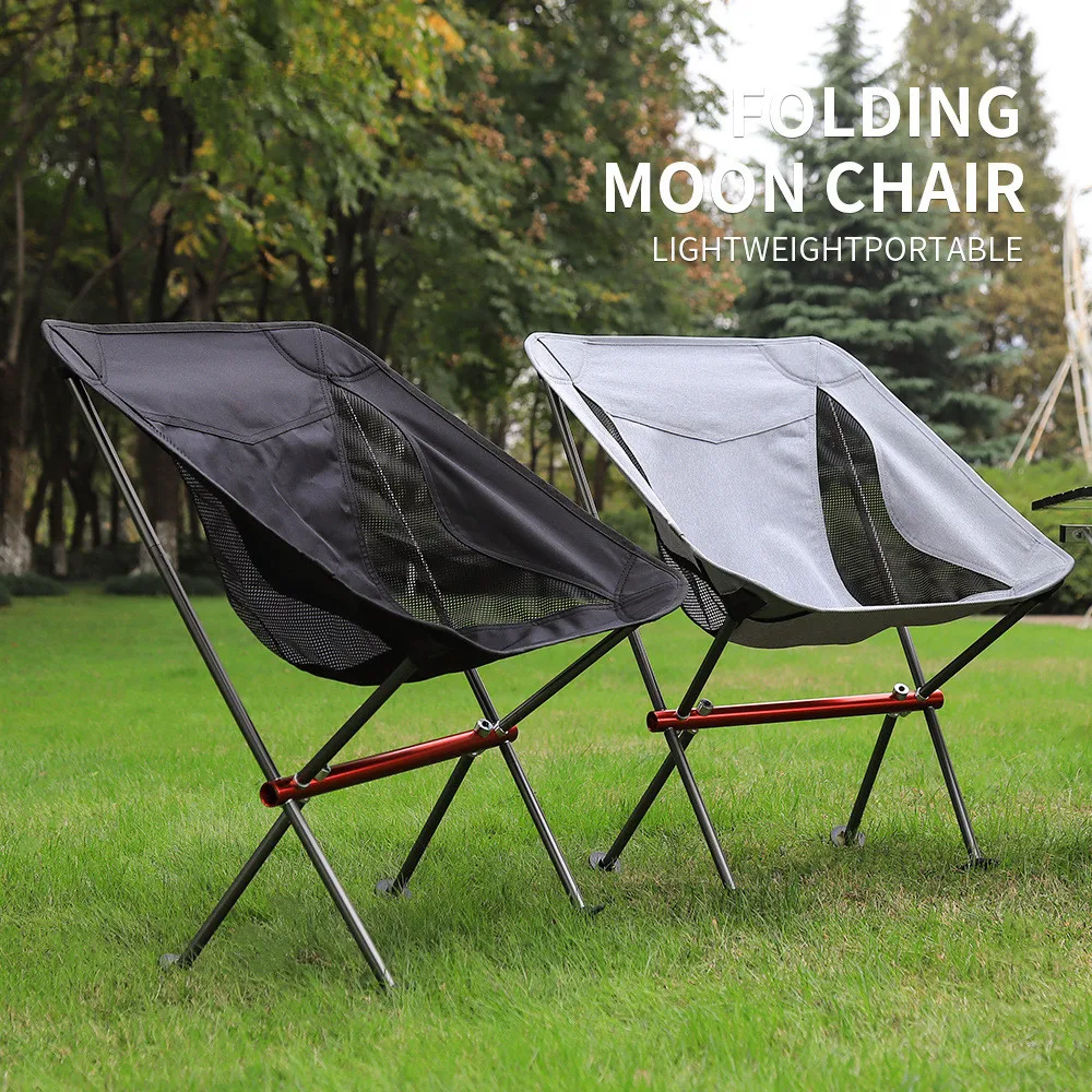 Portable Folding Camping Chair Full-Aluminum Frame Compact with Carry Bag Outdoor Hiking Fishing Backpacking image 6