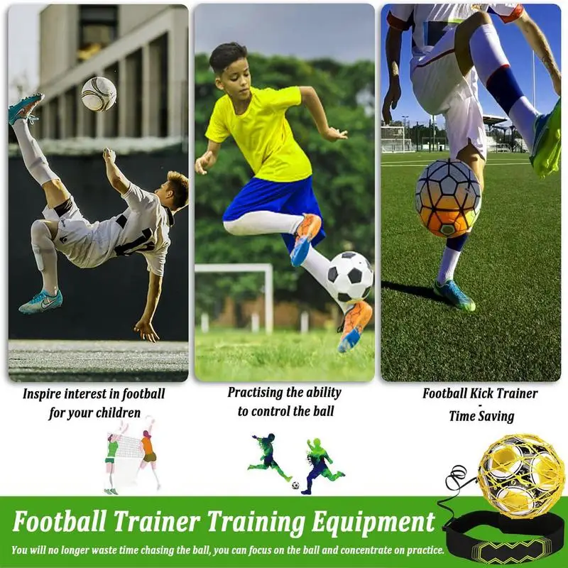 Soccer Trainer Portable Kids Soccer Training Aid Elastic Indoor Soccer Training Equipment Soccer Kick Back Trainer Juggling Net
