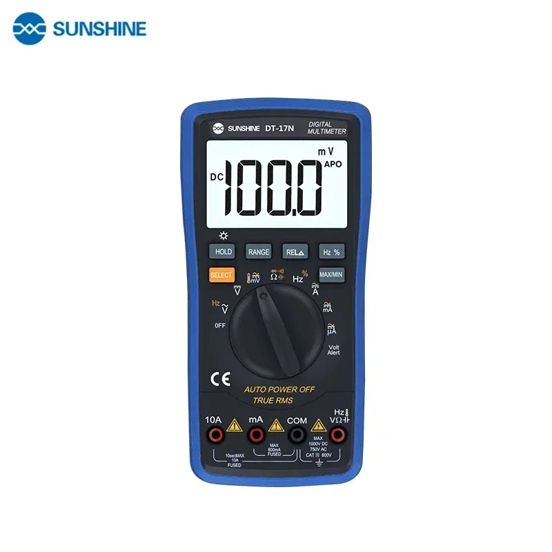 SUNSHINE DT-17N Auto Range LCD Display Multimeter Digital Instrument Precise Measurement Tester for Phone Repair Tool