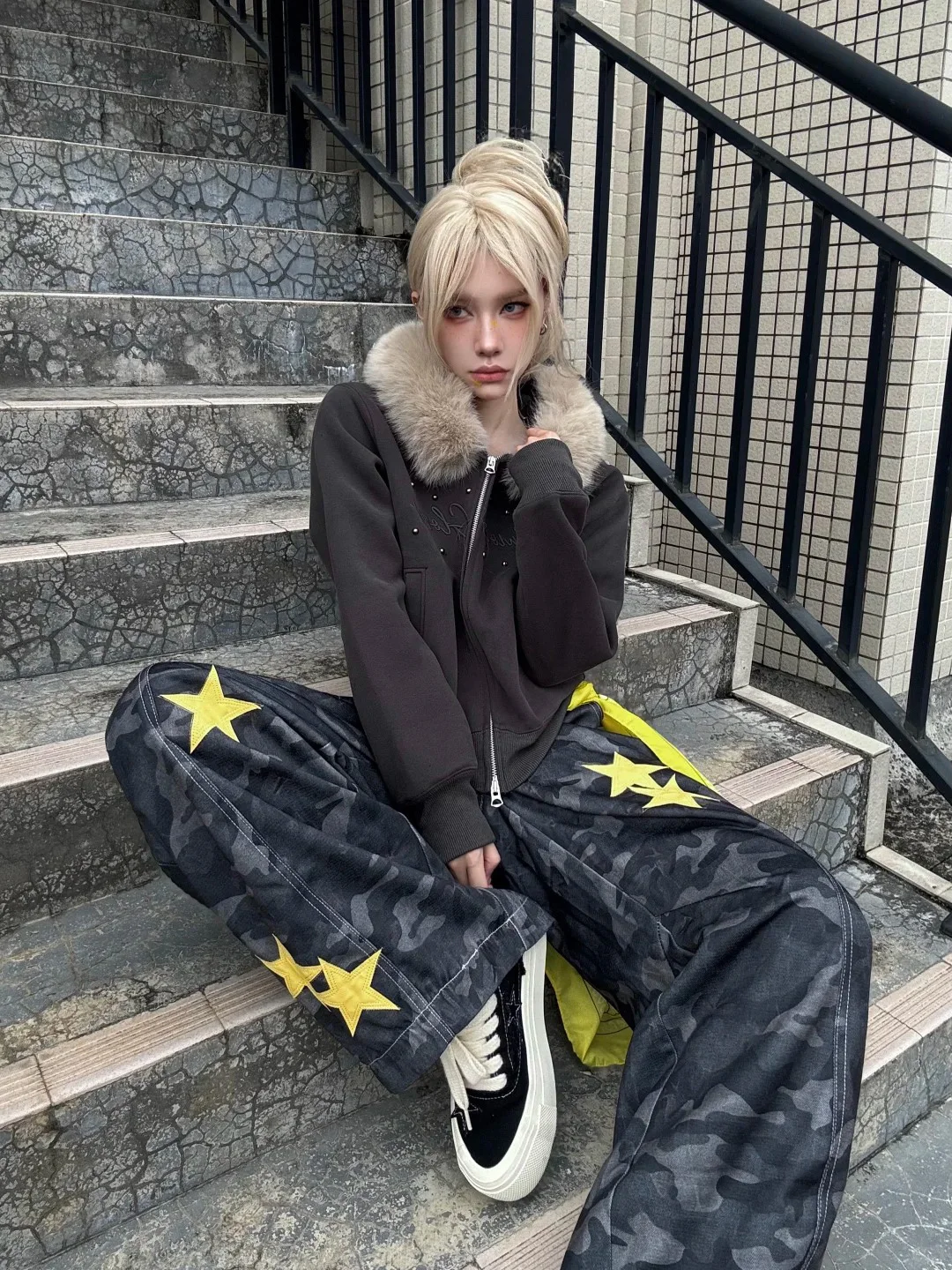 

Мужские свободные джинсы прямого кроя с камуфляжным принтом в американском стиле хип-хоп, летние широкие брюки-карго