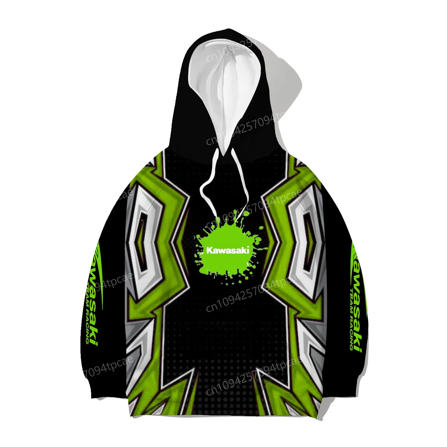 Kawasaki Mens Clothing Extreme Sports Oversized Hoodie Racing Suit Sweatshirt Cross-country Unisex High-quality Street Motorcycl