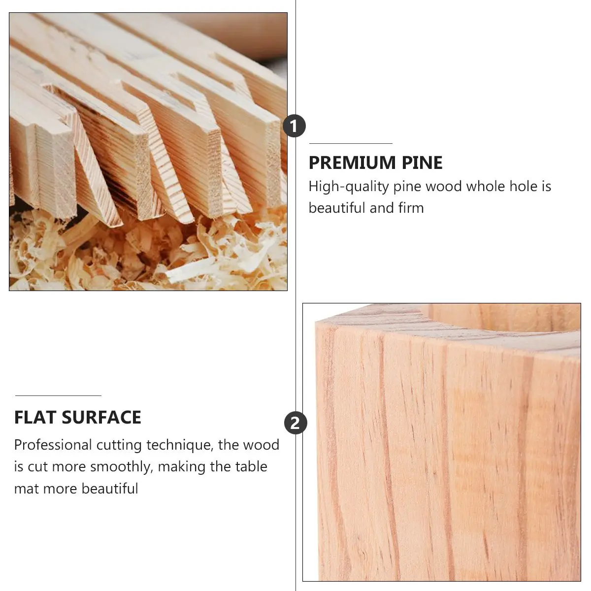 

Solid Wood Table Leg Pads Furniture Risers 5cm Height Increaser Round Edge Living Room Wooden Sturdy Eco Friendly Stable