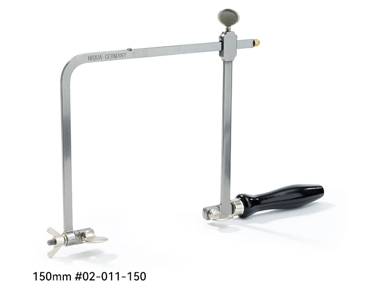 NIQUA Verstellbarer Juwelier-Sägerahmen 60-200mm Sägetiefe Deutscher Stil Holzgriff Spannschraube Sägerahmen Tischsägewerkzeug – Detail 9