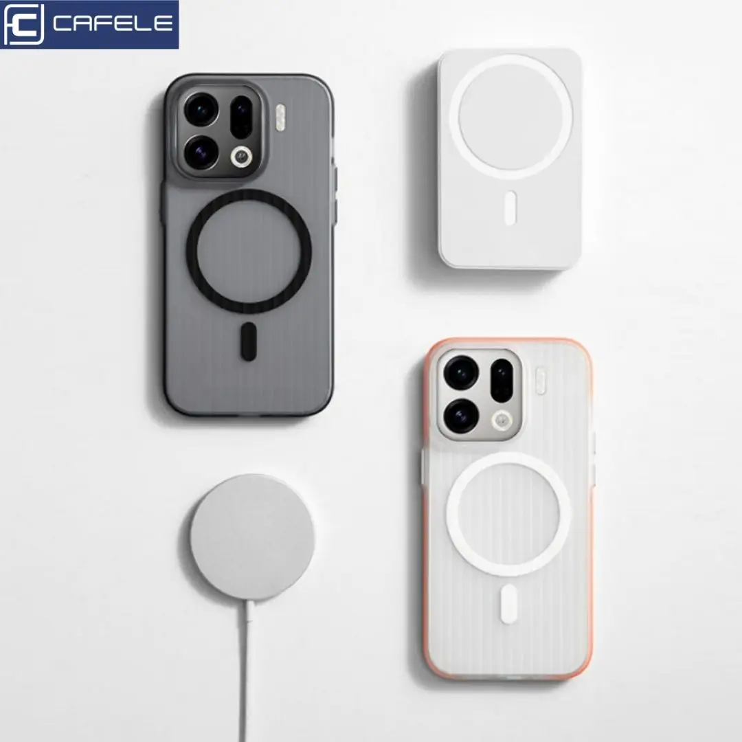 Magnetische Hülle für Oppo Find X9 Pro, matte transparente Hülle mit Gepäckstreifen-Design, Handyhülle für Oppo Find X9 Pro, Hartschalenhülle – Detail 3