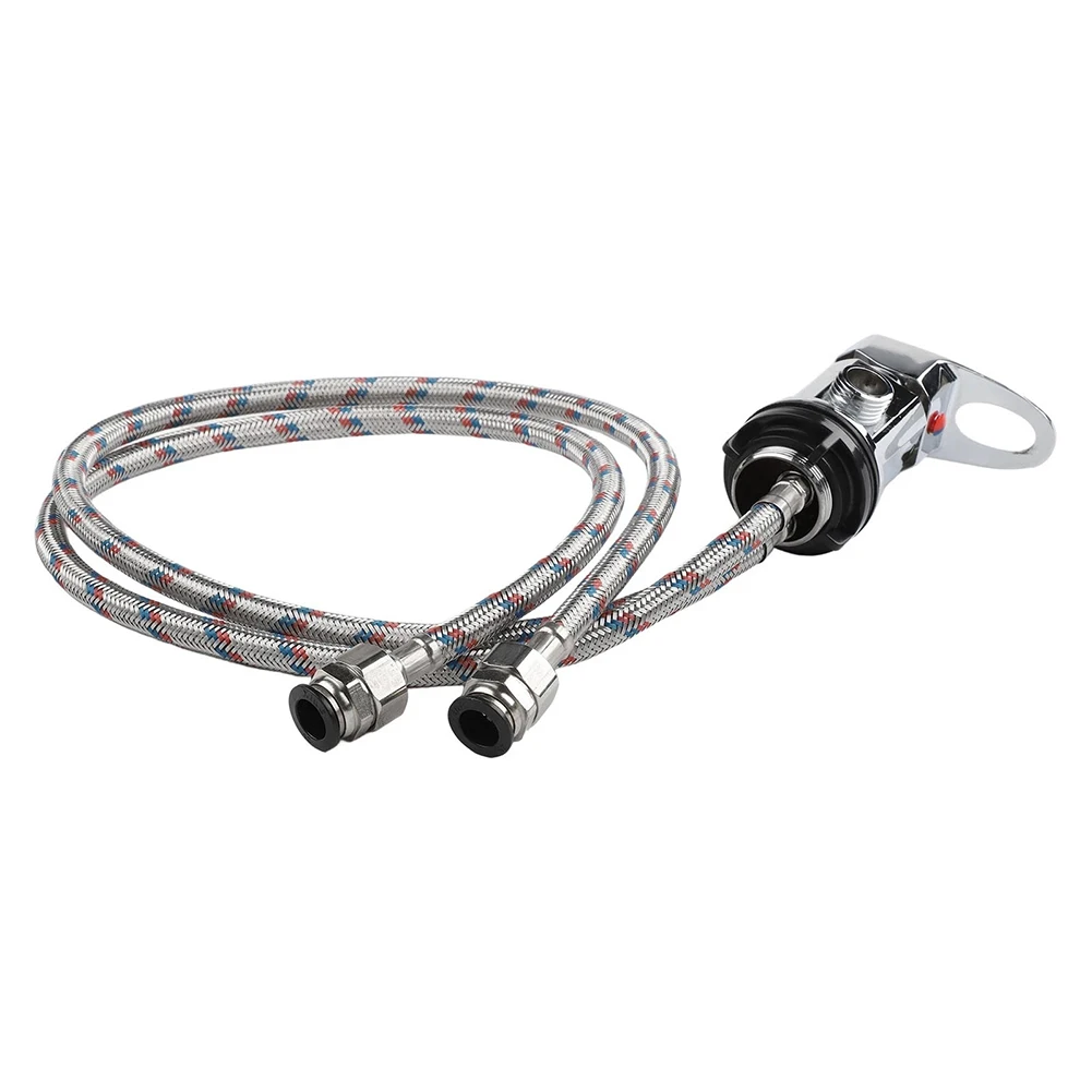 

Душ для кемпинга, смеситель для ванной комнаты на колесах, смеситель для душа на колесах, установка на выходе, хвосты из нержавеющей стали 400 мм, простая установка