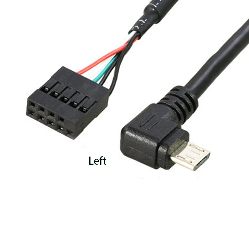 PC Computer Motherboard 9P To Micro USB To DuPont 2.54Mm 5Pin DuPont USB To Micro USB Data Cord Aluminium Foil + Woven Mesh Cable