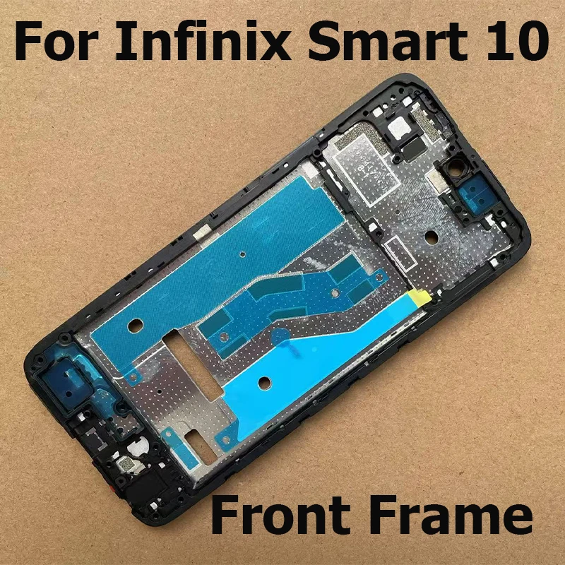 Middle Frame For Infinix Smart 10 LCD Front Bezel Faceplate Housing Chassis + Volume Button Repair Parts Replacement X6725
