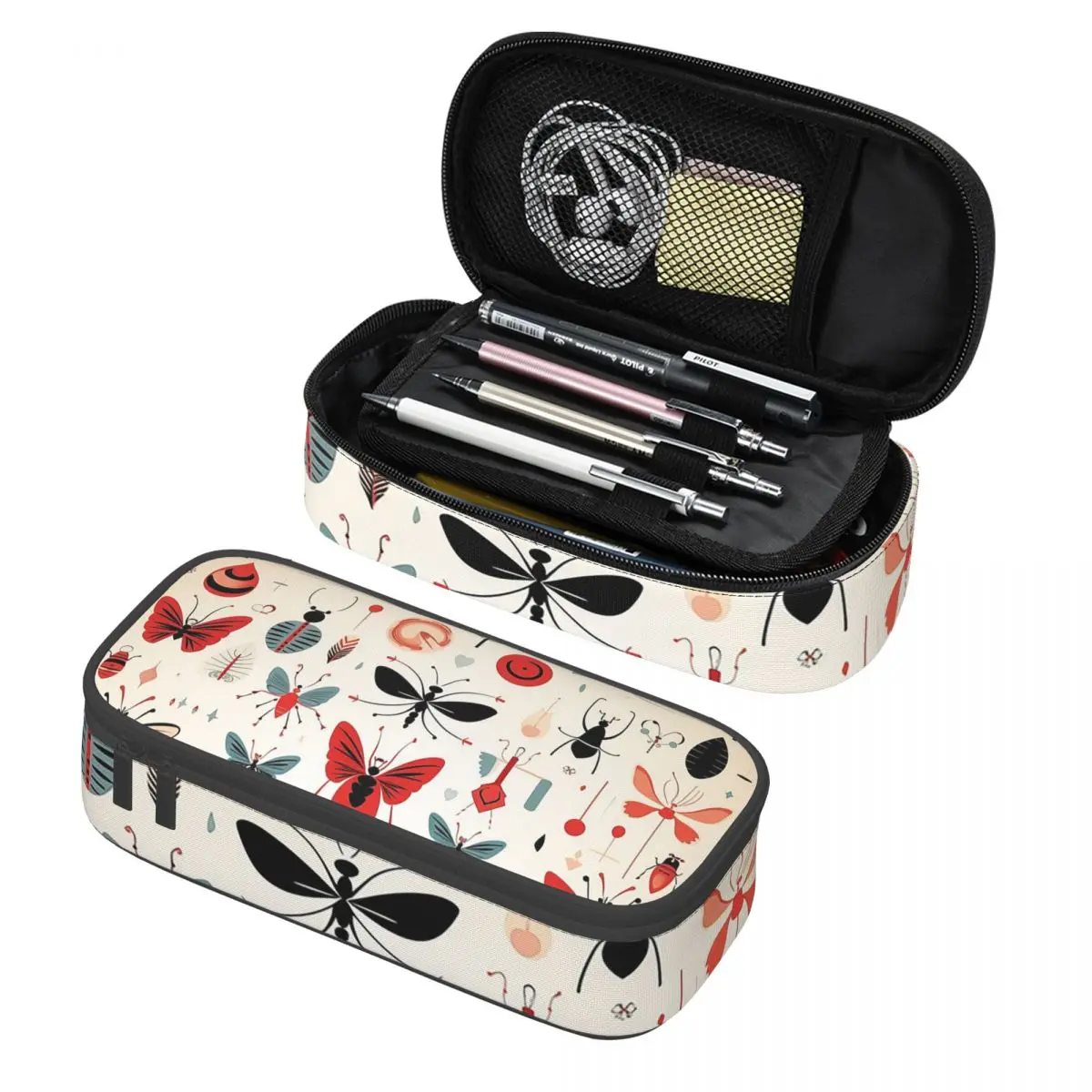 

Винтажные пеналы с изображением жуков и насекомых, пеналы для хранения канцелярских принадлежностей, пенал большой вместимости, сумка для ручек для студентов