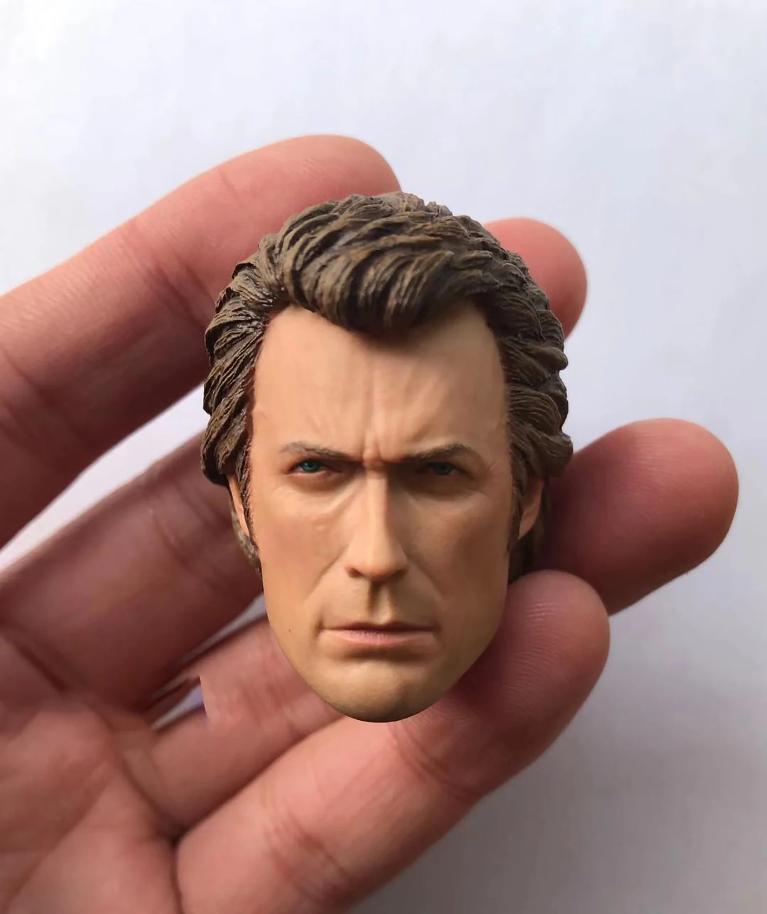 1:6th Dirty Harry Eastwood Head Model Carved For 12