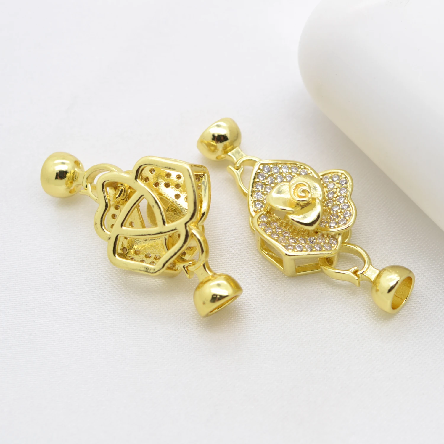 Butterfly Flower Jewelry Accessories Fine Insect Flower Connector Gold Silver Color Buckle Fastener Handmade Bracelet Clasps image 6