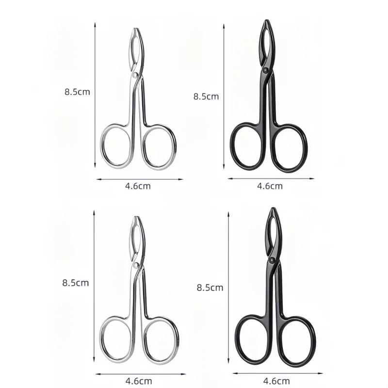 Stainless Steel Elbow Eyebrow Pliers Clip Scissors Tweezers Straight Pointed Professional  Plucking Makeup Beauty Tools