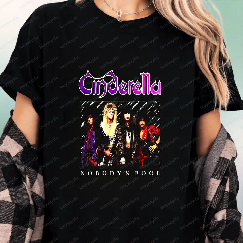 CINDERELLA ROCK BAND - Classic Band Sporty Casual Trendy Multi-Purpose Round-neck T-shirt for Both Men and Women