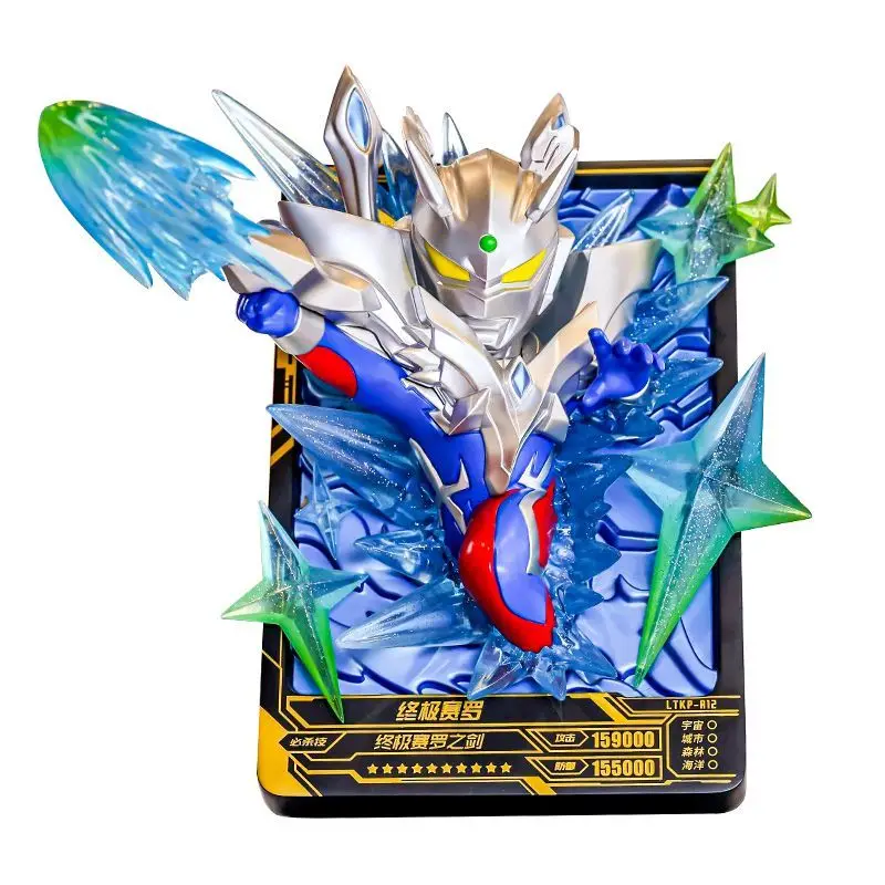 KAYOU Ultraman 3d Card Puppet Breaking Through Dimensions 1st Generation 3d Figurine Zeta Ultimate Sairo Blind Box Toy Gifts