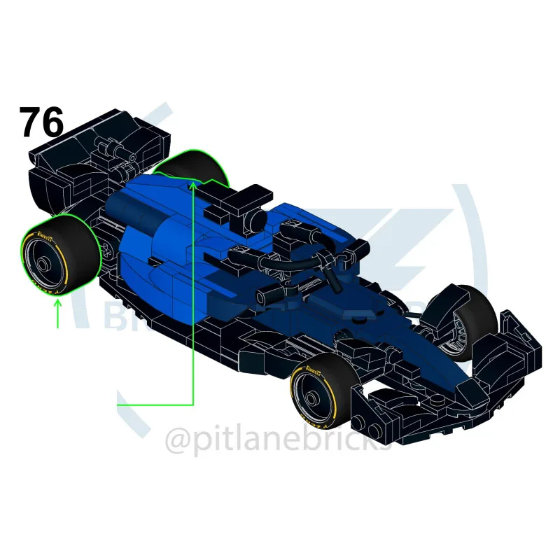 

MOC-221744 Iconic FW47 Formula Sports Racing Car Building Blocks Model 301 Parts • MOC Creative Boys Kids Birthday Toy Gift