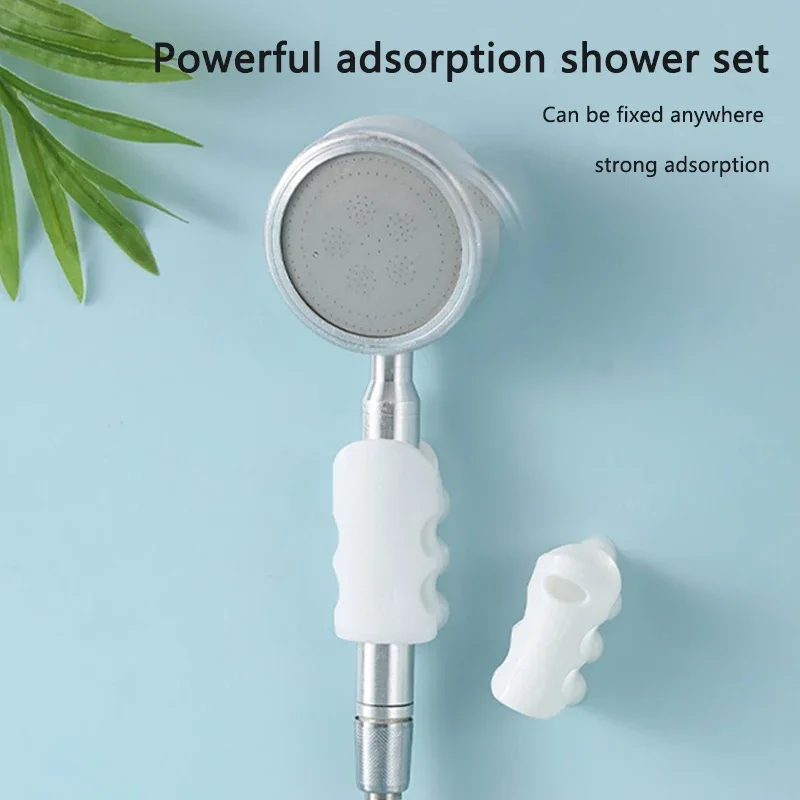 

Movable Fixed Seat for Nozzle Base & Shower Head Bracket Accessories - Made with Non-Punching Silicone for Bathroom Use