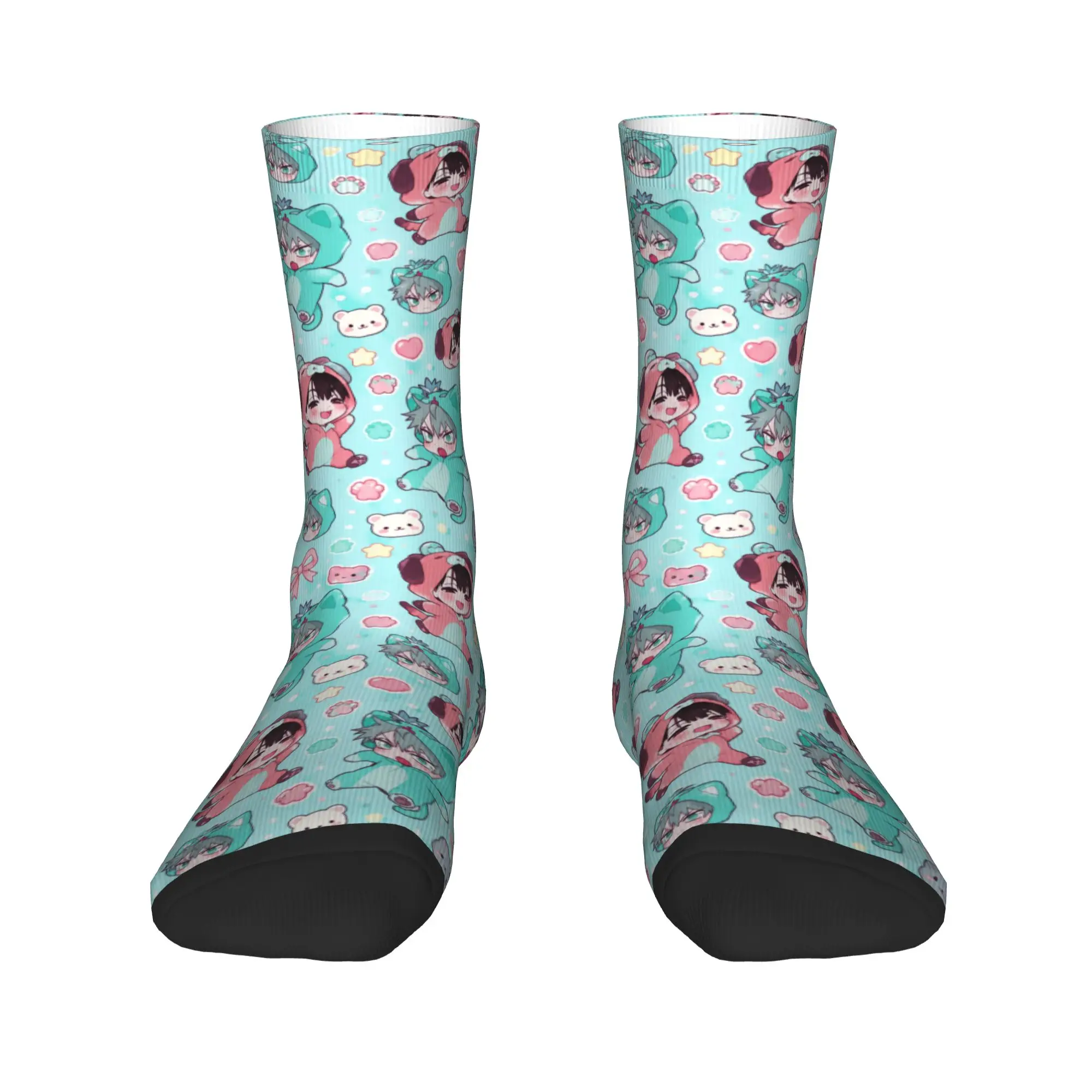 Alien Stage Chibi Socks Winter  Stockings Funny Women Men Medium Soft Socks Pattern Skateboard Non Slip Socks