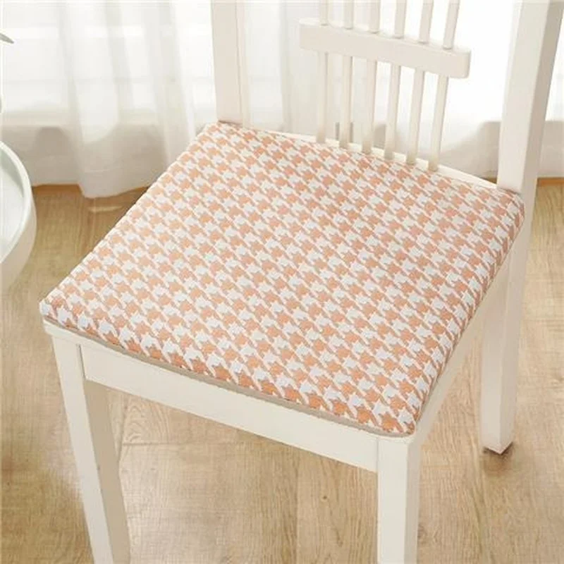 Houndstooth Cushion Cover Square Soft Japan Style Bandage Seat Vintage Home Textile Chair Popular Winter Car Non-slip Classic