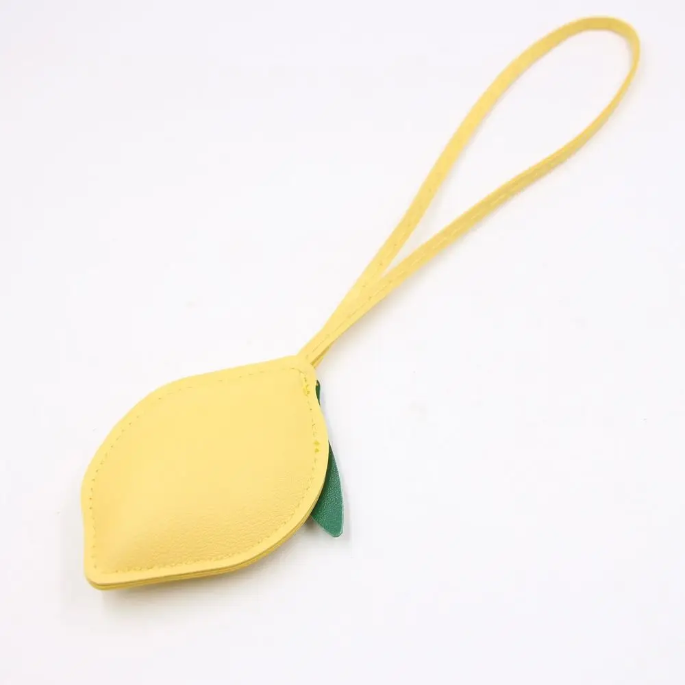 متعدد الألوان بولي Leather الجلود الليمون المفاتيح سيارة كيرينغ الكرتون بولي Leather شماعات جلدية موضة حقيبة الفاكهة قلادة حقيبة حلية #4